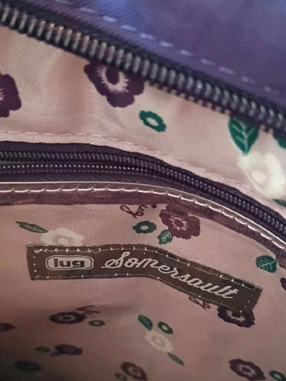 lug Quilted  Purse in Purple